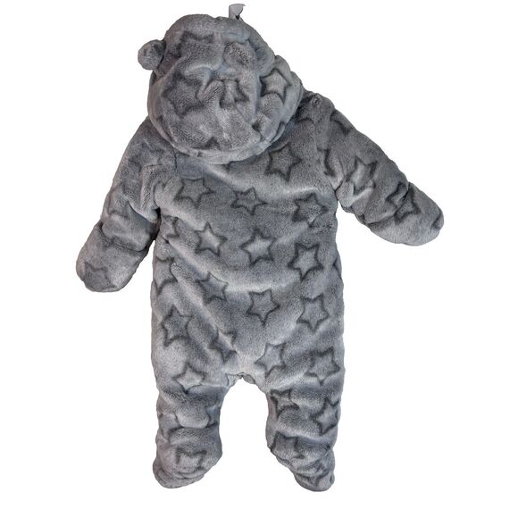 "WONDER NATION" PRAM, SOFT PILE, HOODED, NEW, 0-3 MOS,1 PIECE OUTER ZIP COAT - Picture 3 of 11